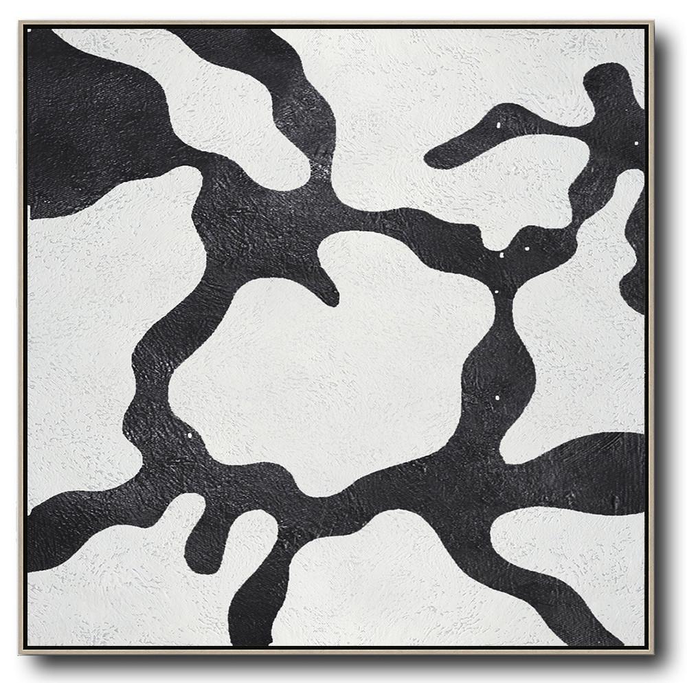 Minimal Black and White Painting #MN109A